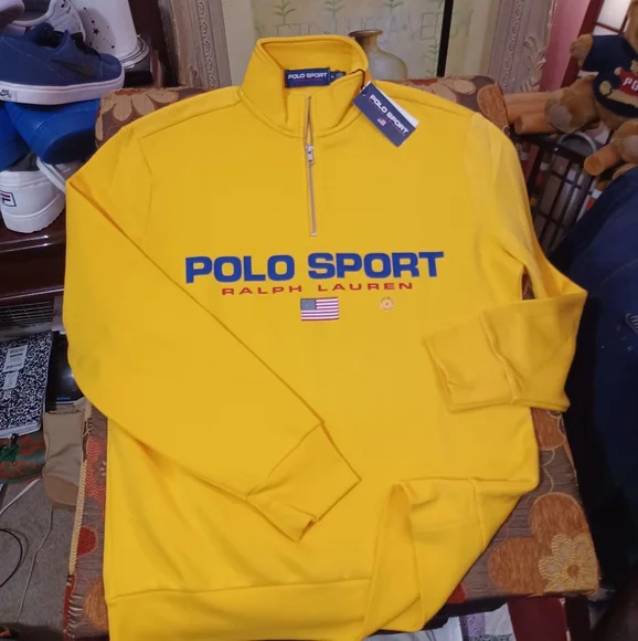 Polo sport yellow sweatshirt best sale